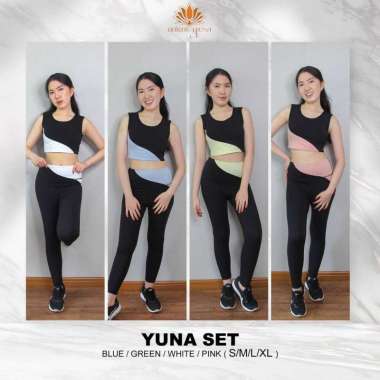 VERISH Setelan Pakaian Olahraga / Set Pakaian Olahraga Wanita / Yuna Set Celana Legging Yoga & Sport