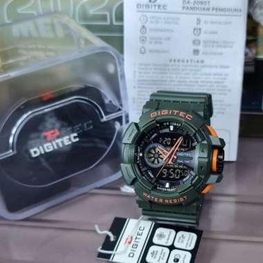 Digitec DG-2080T/DA 2080 Jam Tangan Pria Analog Digital Original Hijau