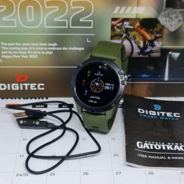 Jam Tangan Pria Digitec Smartwatch Gatotkaca Original-Hitam Hijau