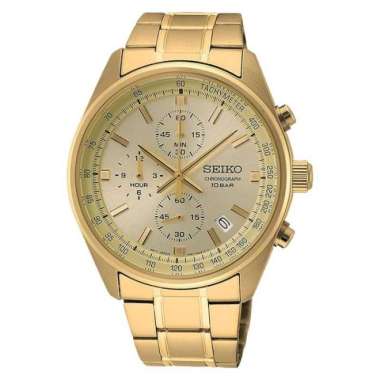 Jam Tangan Pria SEIKO Quartz SSB382P1 -Gold