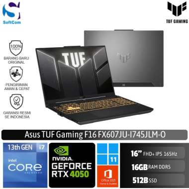 Asus TUF Gaming F16 FX607JU I745JLM Laptop Gaming [Core i7 13650HX/16GB/512GB SSD/RTX4050 6GB/16"FHD