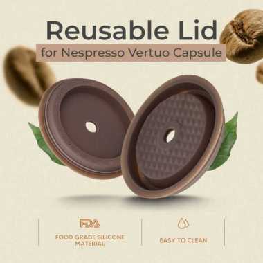 iCafilas Tutup Kopi Kapsul Reusable Lid for Nespresso Vertuo Capsule