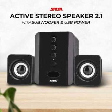 SADA Active Speaker Stereo 2.1 with Subwoofer & USB Power