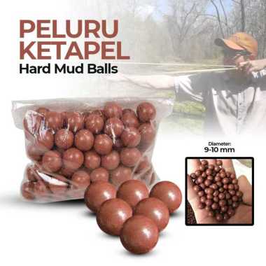 Yernea Peluru Ketapel Slingshot Ammo Hard Mud Balls 9-10mm 100PCS