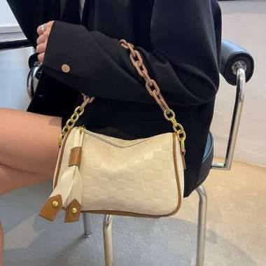 Tas Wanita Incya Embossed Sling Bag 9536-241 by HUER Beige