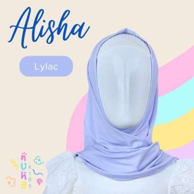 Jilbab Anak Instant Jersey Bergo Hijab Belahan Depan Alisha L Multivariasi Multicolor