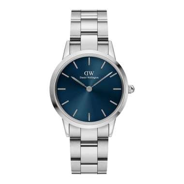 Jam Tangan Wanita Daniel Wellington Iconic Link DW00100459 Blue Dial Stainless Steel Strap