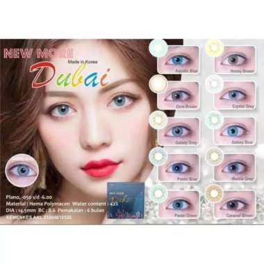 Softlens NEW MORE DUBAI 14,5 MM Normal dan Minus 0,5-10 Soflen by CTK Soflen New More Dubai Normal H