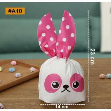 aiGooTan - (ISI 10) GOODIE BAG IKAT 14x23 - Plastik Kemasan Ultah Hampers Tas Snack Bingkisan Birthd