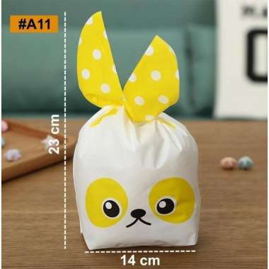 aiGooTan - (ISI 10) GOODIE BAG IKAT 14x23 - Plastik Kemasan Ultah Hampers Tas Snack Bingkisan Birthd