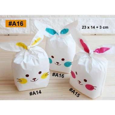 aiGooTan - (ISI 10) GOODIE BAG IKAT 14x23 - Plastik Kemasan Ultah Hampers Tas Snack Bingkisan Birthd