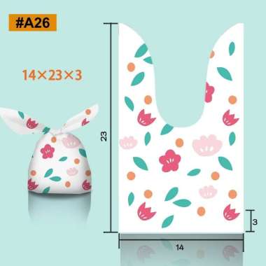 aiGooTan - (ISI 10) GOODIE BAG IKAT 14x23 - Plastik Kemasan Ultah Hampers Tas Snack Bingkisan Birthd
