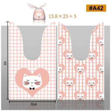 aiGooTan - (ISI 10) GOODIE BAG IKAT 14x23 - Plastik Kemasan Ultah Hampers Tas Snack Bingkisan Birthd