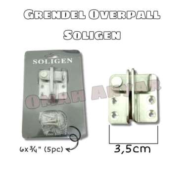 Grendel Overpal Gembok Pintu Pagar Sliding Swing Stainless Soligen