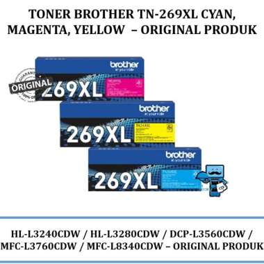 Toner Brother TN-269XL C/M/Y For HL-L3240CDW / HL-L3280CDW - Original