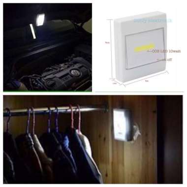 Lampu led wireless tempel stick n click / Lampu dinding led tempel Putih