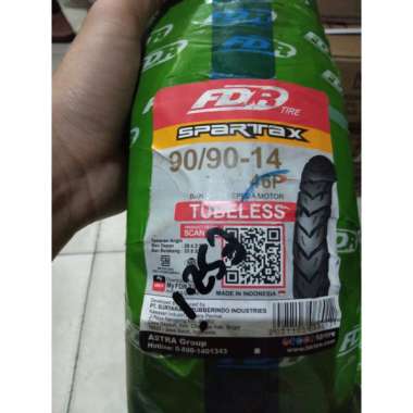 Ban Luar Belakang FDR 90/90-14 Spartax Untuk Motor Beat - Vario TUBELESS TUBLES 100% Asli dan Baru