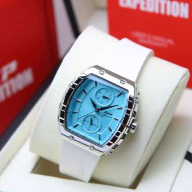 EXPEDITION E6782 SILVER WHITE BLUE RUBBER WANITA. GARANSI RESMI 1TAHUN