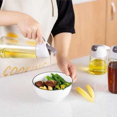 Botol Minyak Kaca 630ML Tutup Automatic Oil Bottle 630 Ml Wadah Penyimpanan Minyak Sayur