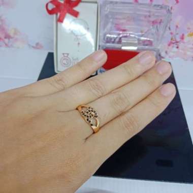 Cincin Titanium Wanita Lapis Emas 22 Karat /Cincin Xuping /Cincin Emas /Cincin Nikah /Cincin Murah