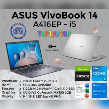 asus a416ep fhd551 core i5-1135g7 nvidia2gb win10