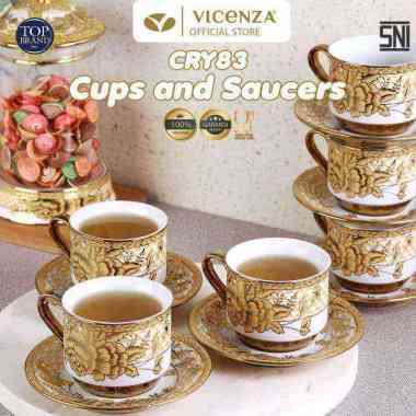 Vicenza Cangkir dan Lepek - Tea Set CRY83 Gemini