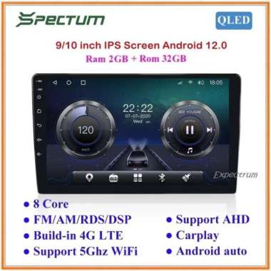 Headunit Android TS18 SPECTUM UIS8581A IPS, DSP 4G LTE BT GPS WIFI Carplay - TS18,10" 2+32GB