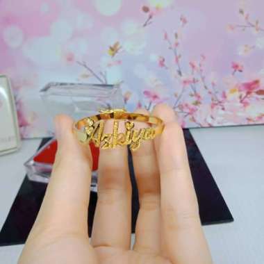 Gelang Anak Perempuan Murah Gelang Tangan Anak Anak Lapis Emas Plating Jerman Gelang Ukir Nama Anak