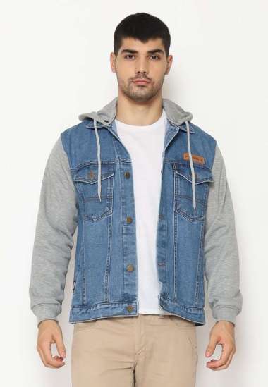 HEMMEH Denim jacket Hoodie blue mount XL