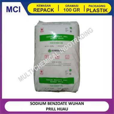 SODIUM BENZOATE BENZOAT WUHAN PRILL HIJAU - REPACK 100 GR