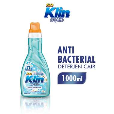 Promo Harga So Klin Liquid Detergent + Anti Bacterial Biru 1000 ml - Blibli