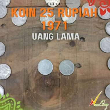 Uang koin kuno 25 rupiah 1971 / 10 keping / Mahar