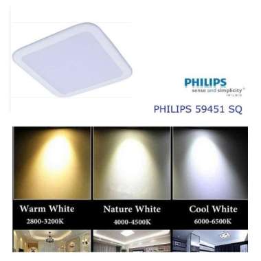 Lampu Ceiling Led Petak 9 Watt Square PHILIPS MESON 59451 Tanam 9 w