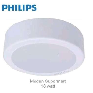 Lampu Led Plafon Philips Downlight 18 Watt DN027C OB Bulat 18w Timbul