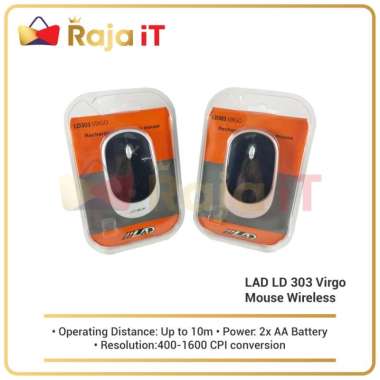 LAD Mouse Wirelles LD 303 Virgo Tanpa kabel LD303 Mouse Murah LD-303 - Gold