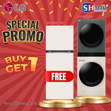 MESIN CUCI LG 14 KG & DRYER LG 10 KG WT1410NHEG OBJET WASHTOWER™ GARANSI RESMI