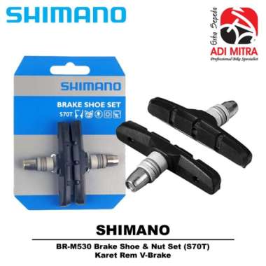 Shimano Brake Shoe Set S70T Kampas / Karet Rem V-Brake Sepeda
