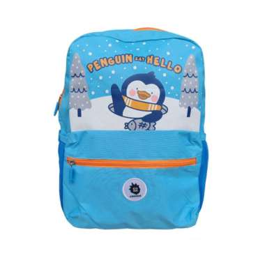 TAS CANNON 72016 RANSEL ANAK SEKOLAH TK GAMBAR PENGUIN Blue