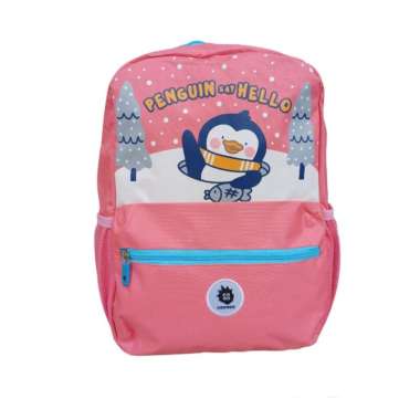 TAS CANNON 72016 RANSEL ANAK SEKOLAH TK GAMBAR PENGUIN Peach