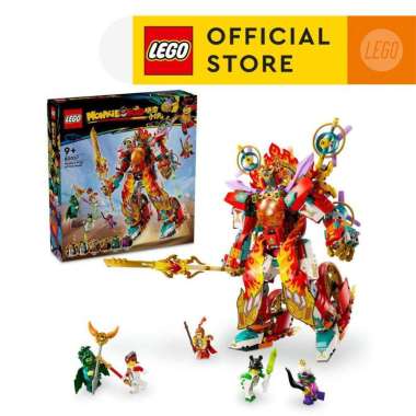 LEGO Monkie Kid 80057 Nezha's Ring of Fire Mech (1163 Pieces), Building Block, Toys, Bricks