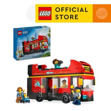 LEGO City 60407 Red Double-Decker Sightseeing Bus (384 Pieces), Mainan, Building Block, Toys