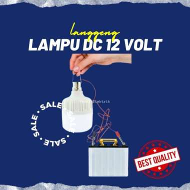 Lampu LED DC Sambung Aki Baterai 12 volt 10 15 20 Watt Langgeng Cahaya Putih Super Terang 20W