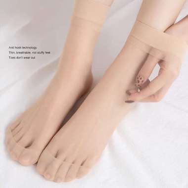 REDE SEMUA 5 WARNA Stocking Pendek Wanita Kaos Kaki Stoking Stoking Thin Transparan kristal tabung p