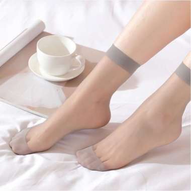 REDE SEMUA 5 WARNA Stocking Pendek Wanita Kaos Kaki Stoking Stoking Thin Transparan kristal tabung p