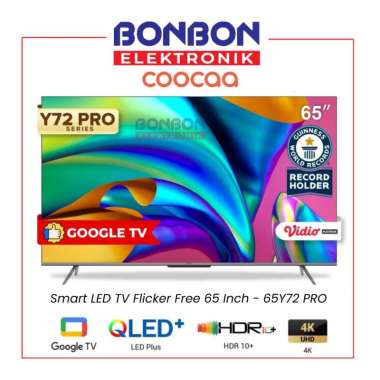 COOCAA LED Smart TV 65 Inch 65Y72PRO - Flicker Free Google TV 65Y72 PRO