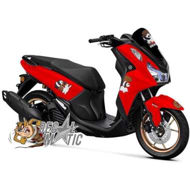 Decal Lexi 155 Full Body Stiker Full Body Motor Yamaha Lexi 125 - New Lexi LX 155 - Bare Bear Merah