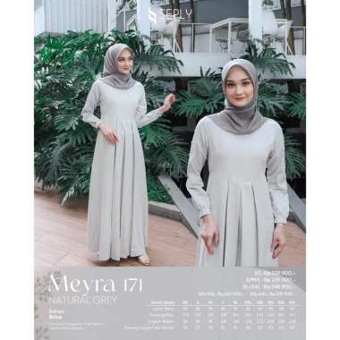 DRESS ONLY SEPLY ORIGINAL MEYRA 171 NATURAL GREY GAMIS DEWASA GAMIS SEPLY GAMIS KELUARGA MUSLIM 2023