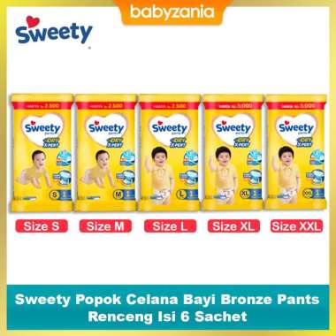 Sweety Popok Bayi Bronze Pants Renceng 1 Sachet 6 pcs SIze S M L XL XXL Size XL