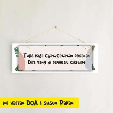 Hiasan Dinding aesthetics Islami Doa Masuk Rumah Mau Makan Doa WC DOA SAJA 1PAPAN
