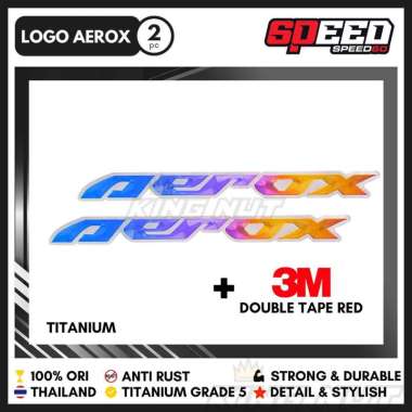 Emblem Logo Motor Yamaha Nmax Aerox Aksesoris Titanium Grade 5 Thailand King Nut Aerox
